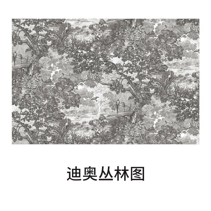 法式复古缝壁布电视背景墙非自粘纺布墙玄关级感壁