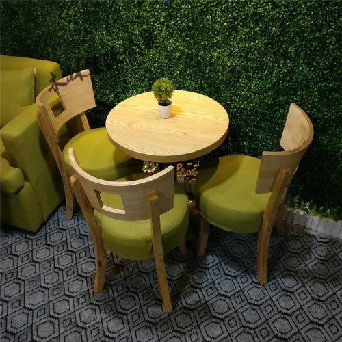 实木休闲奶茶甜品店桌椅咖啡西卡座沙发桌椅