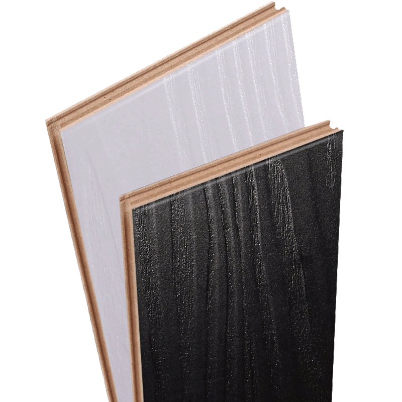 强化复合木地板家用个性纯黑白色环保耐磨地暖防水12mm