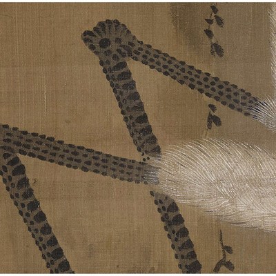 北宋米芾白鹤图古代名画仙鹤图高清微喷复制装饰画立轴挂画临摹品