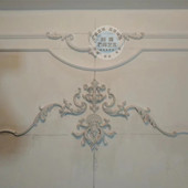 法式 石角背景墙线条镂空雕浮雕仿角电视沙发墙造型定制