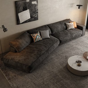 法莎蒂猫抓布豆腐块布达佩斯意式极简客厅大小户型靠背异形沙发