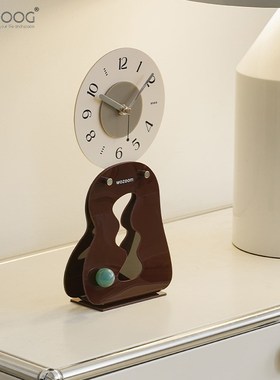 IDOOG办公桌面座钟书房卧室客厅电视柜酒柜创意时钟装饰品