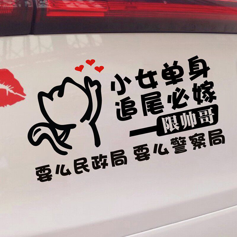 大龄剩女追尾必嫁车剩男必娶车汽车搞笑文字小女单身