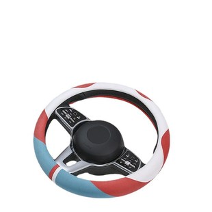 改装 汽车方向盘冬季 男女通用把D型 翻毛皮防滑吸汗超薄款 夏季