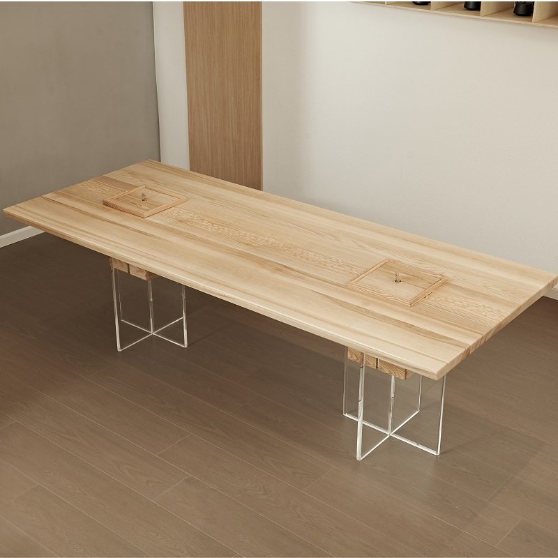 侘寂风实木大板茶桌茶台书桌办公一体悬浮白蜡米,商业/办公家具,茶台/茶桌,淘宝优惠券,粉丝福利购,淘宝优惠卷