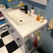 橡木浴室柜陶瓷一体盆现代洗脸盆柜小户型洗漱台