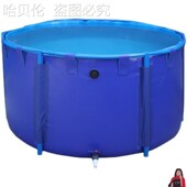 圆形帆布鱼池加厚蓄养殖锦鲤水池带支架家用大型养鱼池防水布