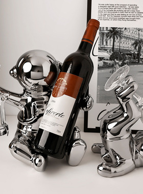 贝汉美宇航员酒架酒柜摆件玄关电视柜装饰品乔迁新居礼品跨境分销