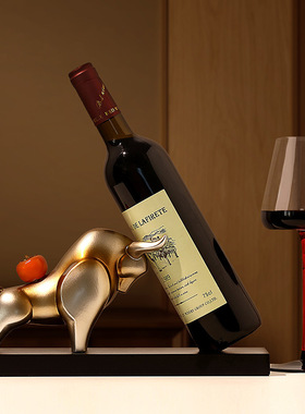 贝汉美牛气冲天红酒架摆件轻奢高档家居客厅办公室酒柜创意装饰品