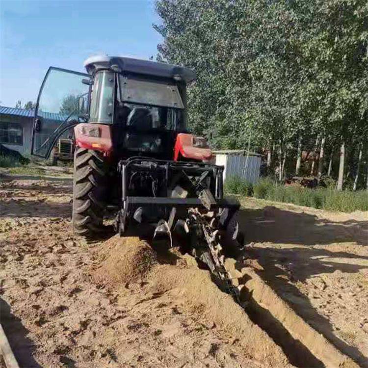 新式链条开沟机路地通田FNM果园起垄用链条开槽机何种规格齐沿全