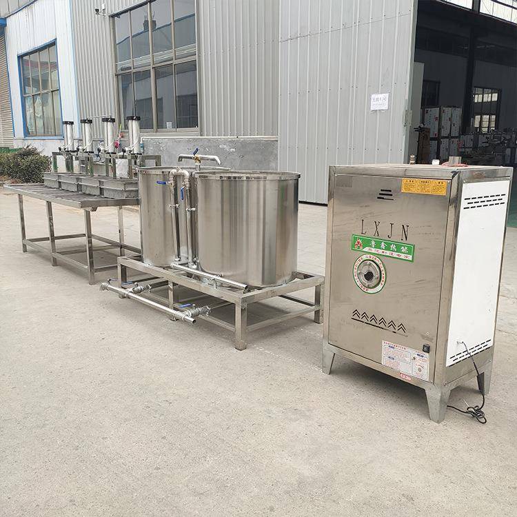 智能豆腐机器整套配置 MLM商用豆机厂家1人操 自作动腐磨浆煮浆压