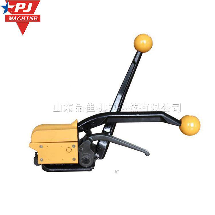 HKJ铁企业钢带打包机 管材锭板材包装机 工厂金属钢气动钢捆带扎