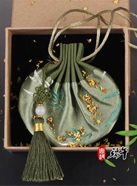 马年端午节礼品香包宫廷古风红色荷包袋流苏香囊空袋挂件挂饰