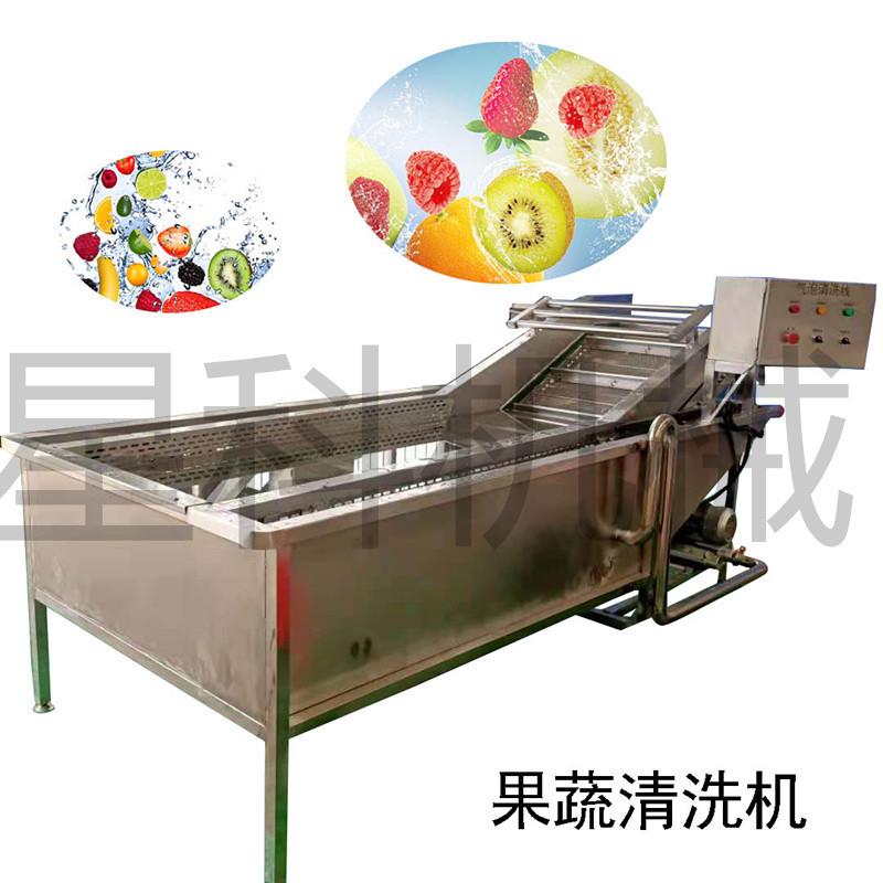 直供玉米鲜姜四季豆气泡清洗设备全自动鼓泡喷淋式龙虾清洗机