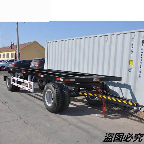 10吨骨架拖车发电机组拖挂车集装箱骨架拖车框架拖车