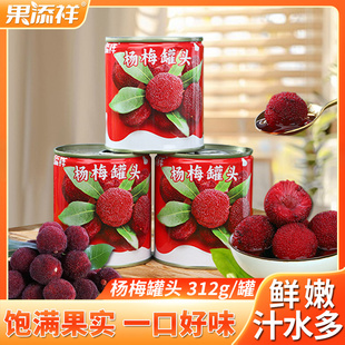 果添祥糖水杨梅罐头水果罐头专用烘焙糖水罐头零食大罐鲜果铁罐装