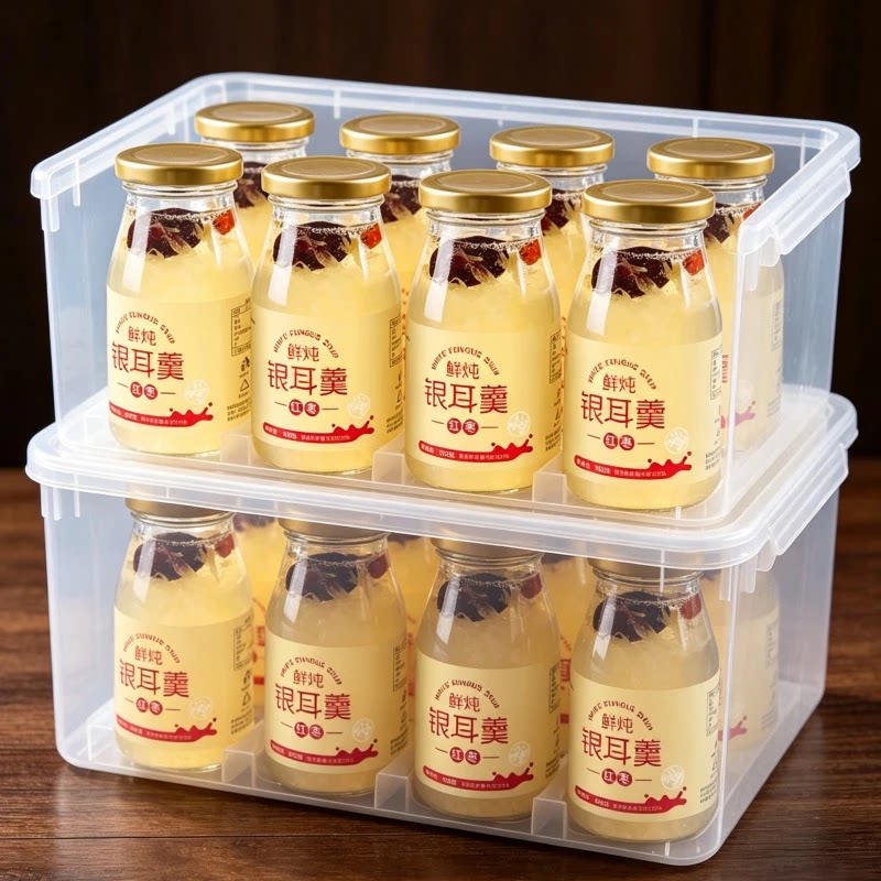 红枣枸杞鲜炖银耳羹即食6瓶装