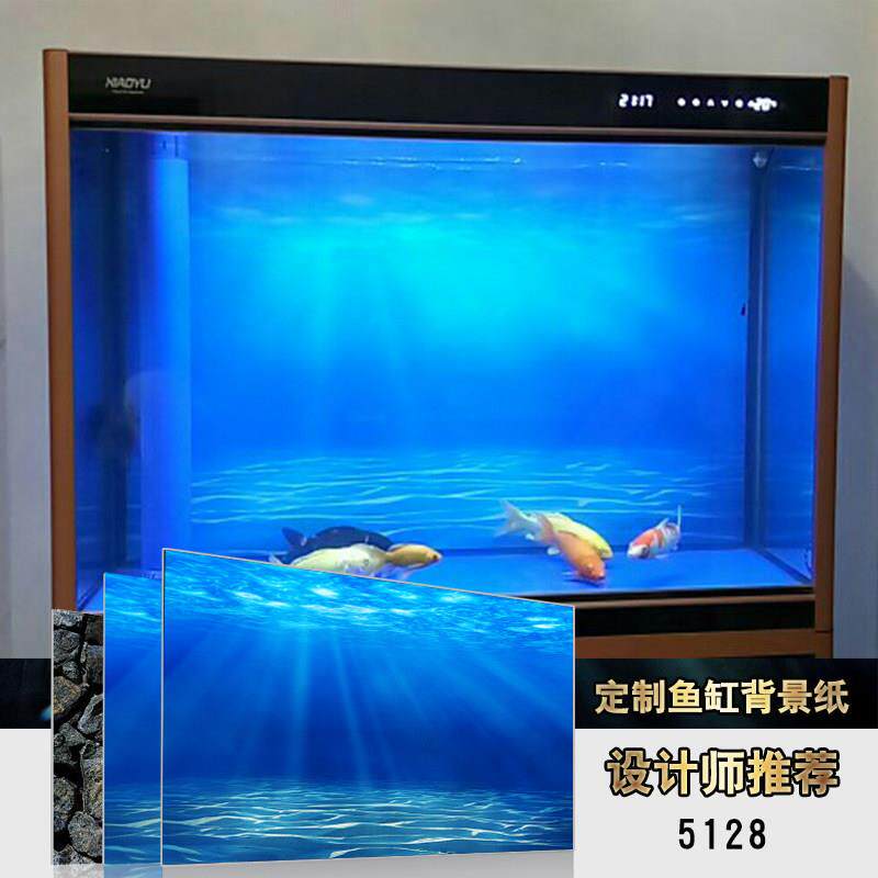 鱼缸背景贴纸画 画高清图3d立体壁纸造景水族箱背景纸壁画 画装饰