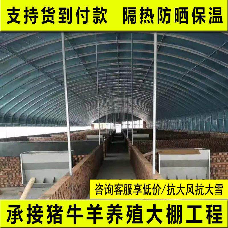 养殖大棚全套椭圆管大棚钢管骨架养鸡鹅鸭牛羊舍猪圈温室大棚搭建