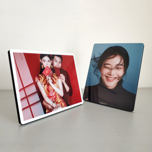 大韩烤瓷水晶摆台洗照片做成相框定制婚纱照制作相片放大挂墙