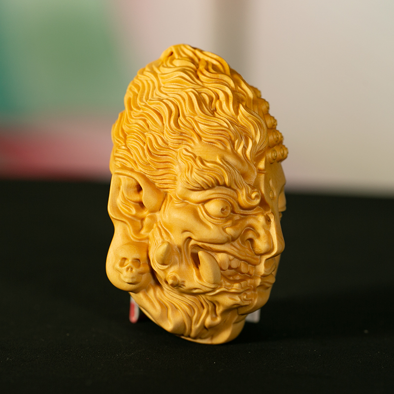 黄杨木雕文玩手把件盘玩物件一念之间佛头男把玩手件挂件吊坠