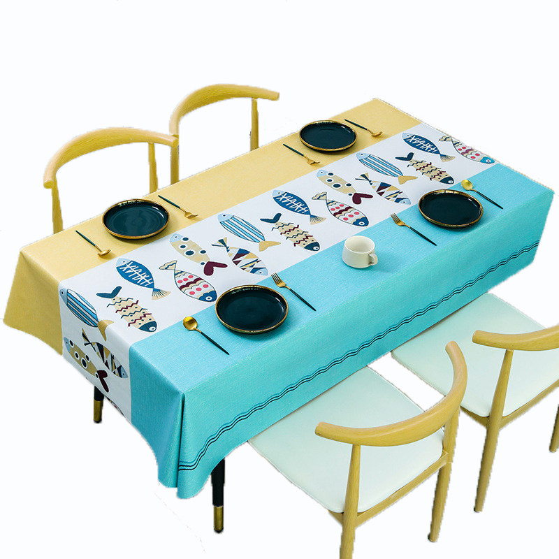 高级感餐桌茶几桌布pc防水防油免洗长方形台布in风书桌学生桌垫