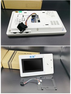 楼宇对讲分机.寸视门铃楼宇对讲系统室内机网线连接