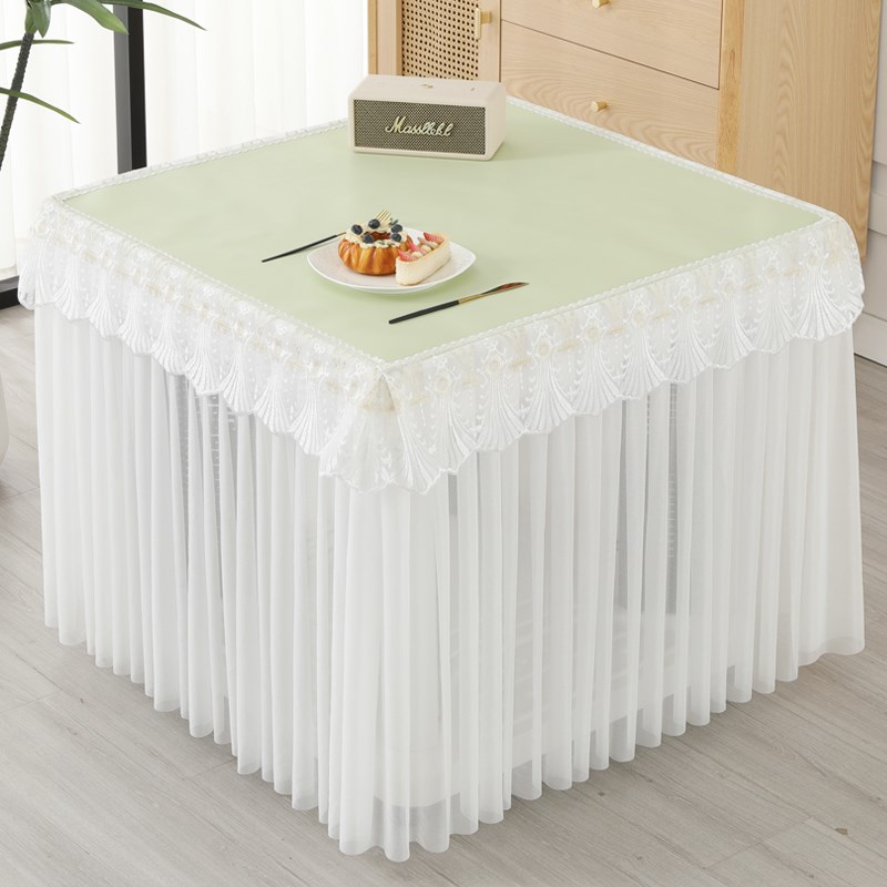 夏季薄款正方形电暖炉烤火电炉桌罩麻将机桌布防水防油皮革防尘罩