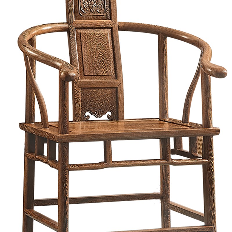 鸡翅木圈椅红木太师椅三件中式仿古实木圈椅休闲靠背椅茶桌椅子