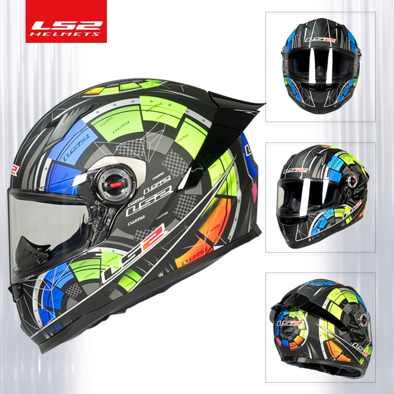 LS2全盔摩托车头盔男女四季通用防雾大尾翼机车3C认证赛车夏FF352