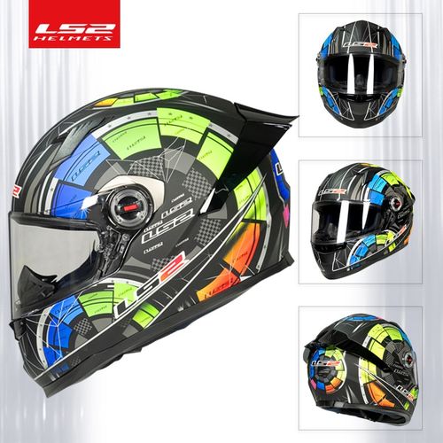 LS2全盔摩托车头盔男女四季通用防雾大尾翼机车3C认证赛车夏FF352