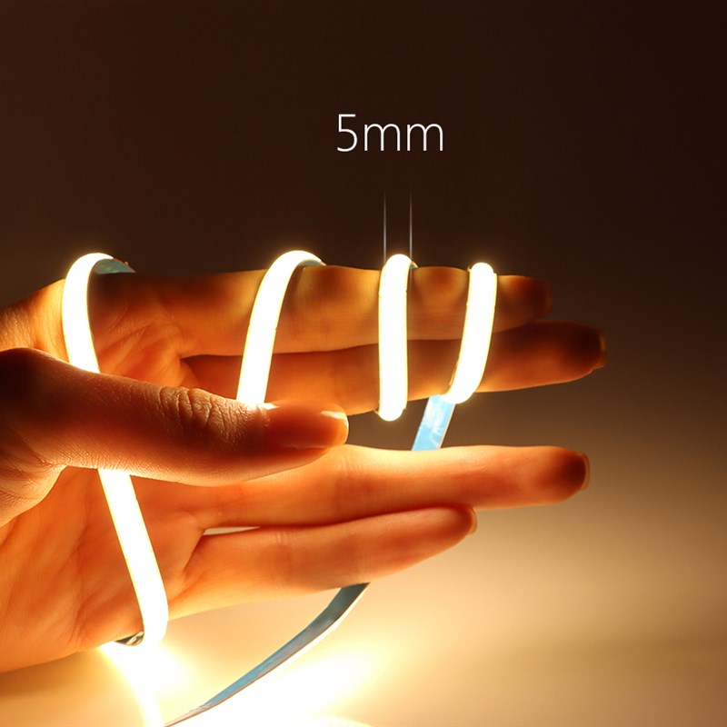 Cob软灯带窄版v柔性led2v低压超薄5毫米无光斑线条灯5MM线性灯