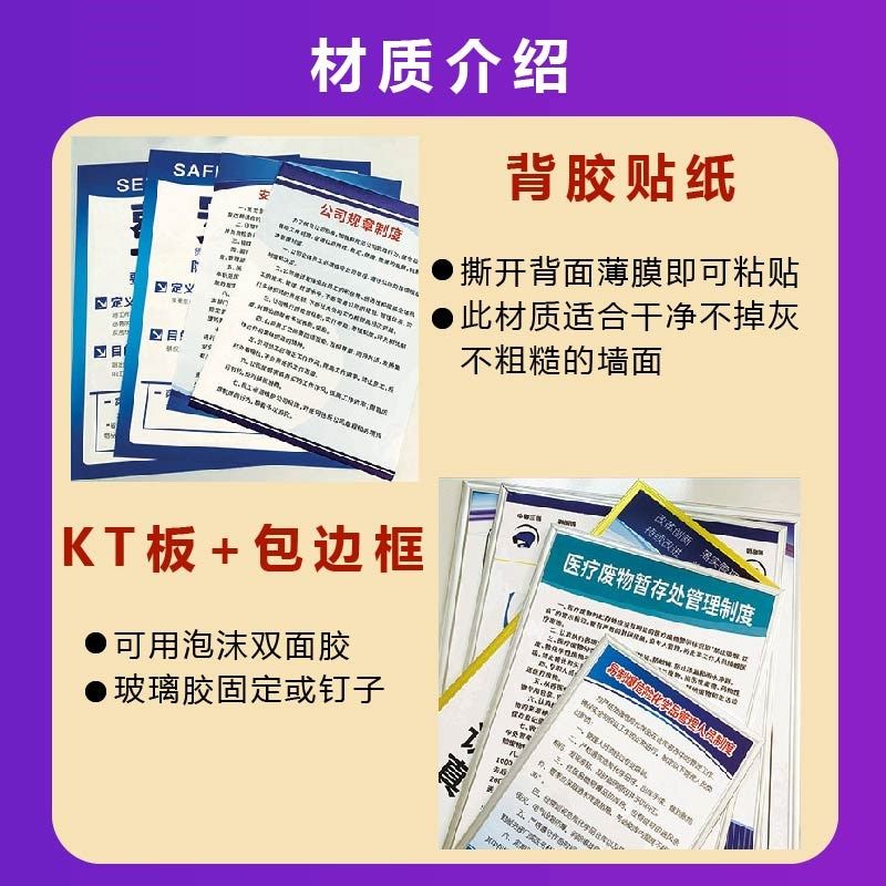 管理制度标识牌5车间标语7标贴宣传看板办公室安全生产警示标志9