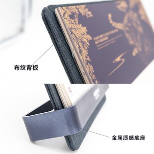 创意设计台历定制布纹皮革月历企业办公印刷个性照片制作