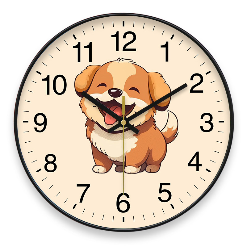 小狗爱挂钟  客厅石英钟时尚静音钟时钟挂表钟