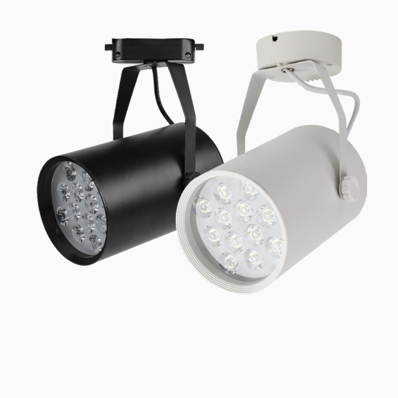 led彩色轨道射灯七彩变色健身房吧酒吧KT氛围舞蹈室背景明装式