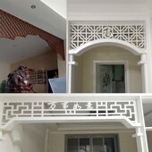 挂落门楣定制 角现代背景墙镂空格 木雕欧式