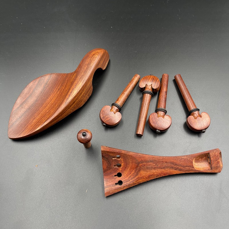整-小提琴 红酸枝小提琴 腮托 琴轴 拉弦板 尾柱