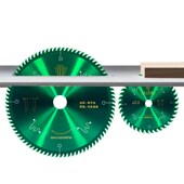 级梯平齿木工锯片生态板免漆板切割片子母锯崩边圆锯片