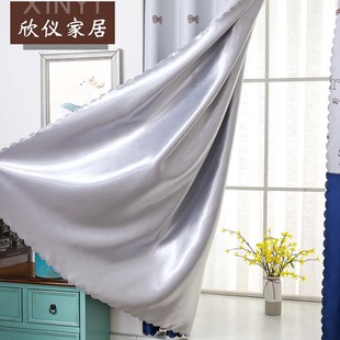 窗帘成品全遮光飘窗窗帘卧室免打孔保暖隔热出租房宿舍短窗帘