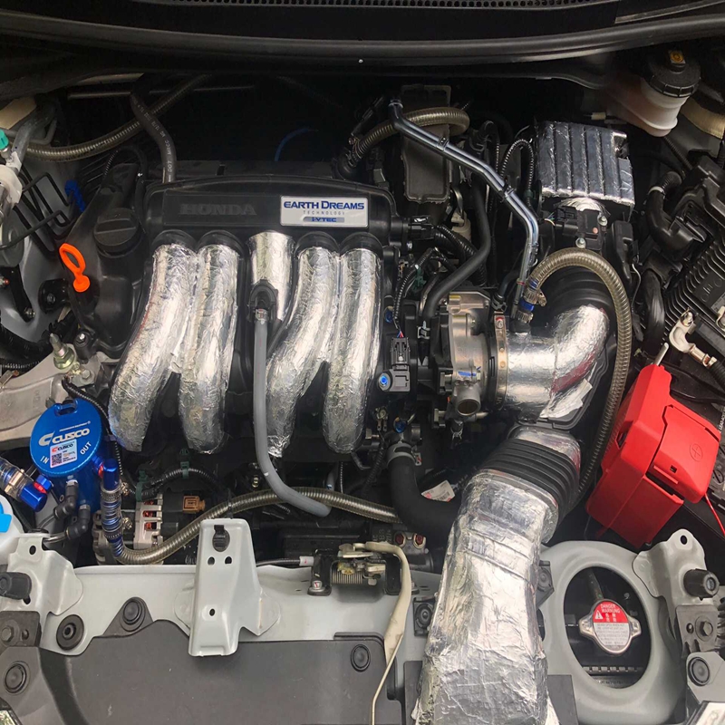 汽车改装隔热铝箔进气歧管隔热包裹布带耐高温银色自粘胶纸