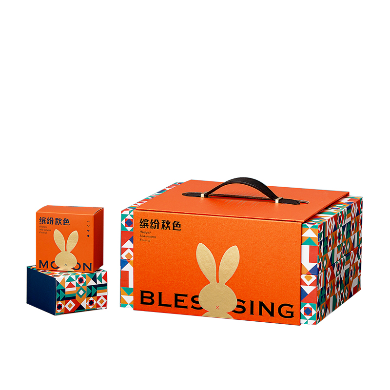 202新款中秋节月饼包装盒礼盒创意8粒蛋黄酥礼盒装手提空盒定制