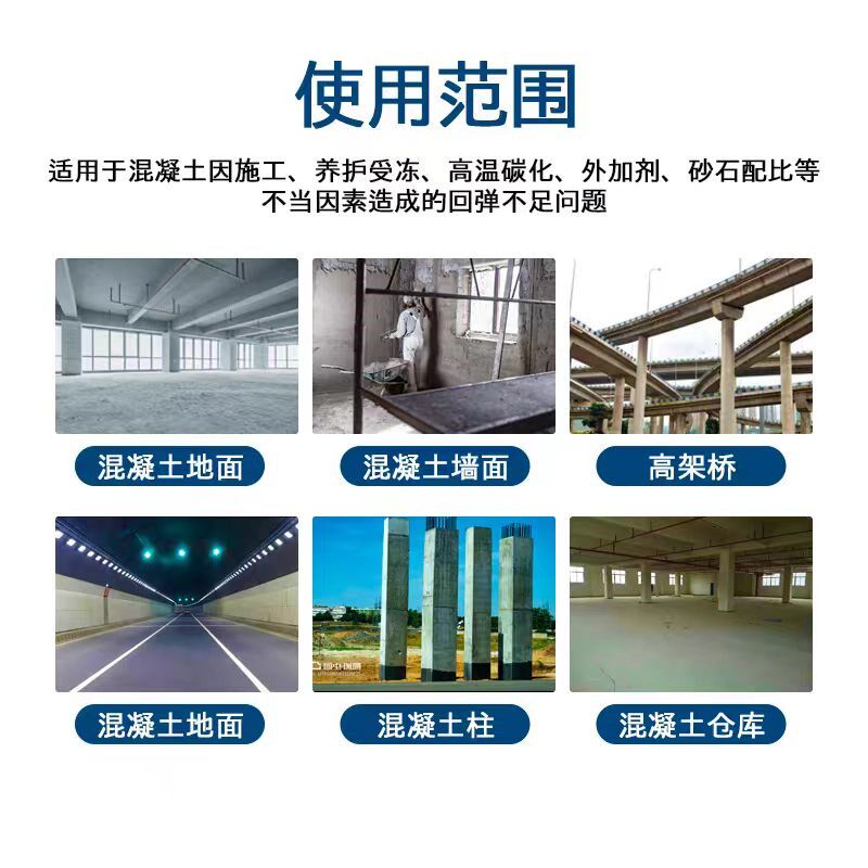 增强剂表面效提升兆帕回弹强硬度渗透超强快速加强砼水泥