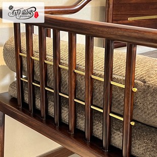 新沙发黑檀木全实木罗汉床沙发高端客厅卧室偏厅躺椅沙发