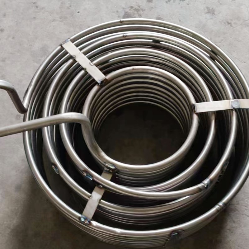 循环过盘管冷却水管蒸发器0 1L不锈钢换热管钛管水箱散热管