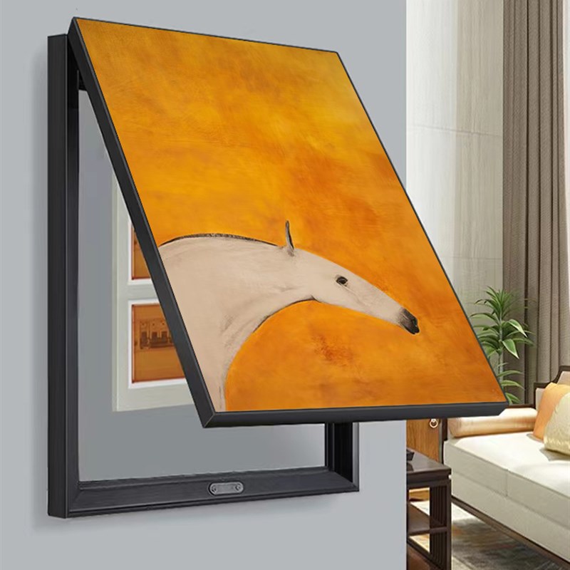 纯手绘电表箱装饰画厚肌理立体浮雕画免打孔遮挡电箱电闸箱开关盒