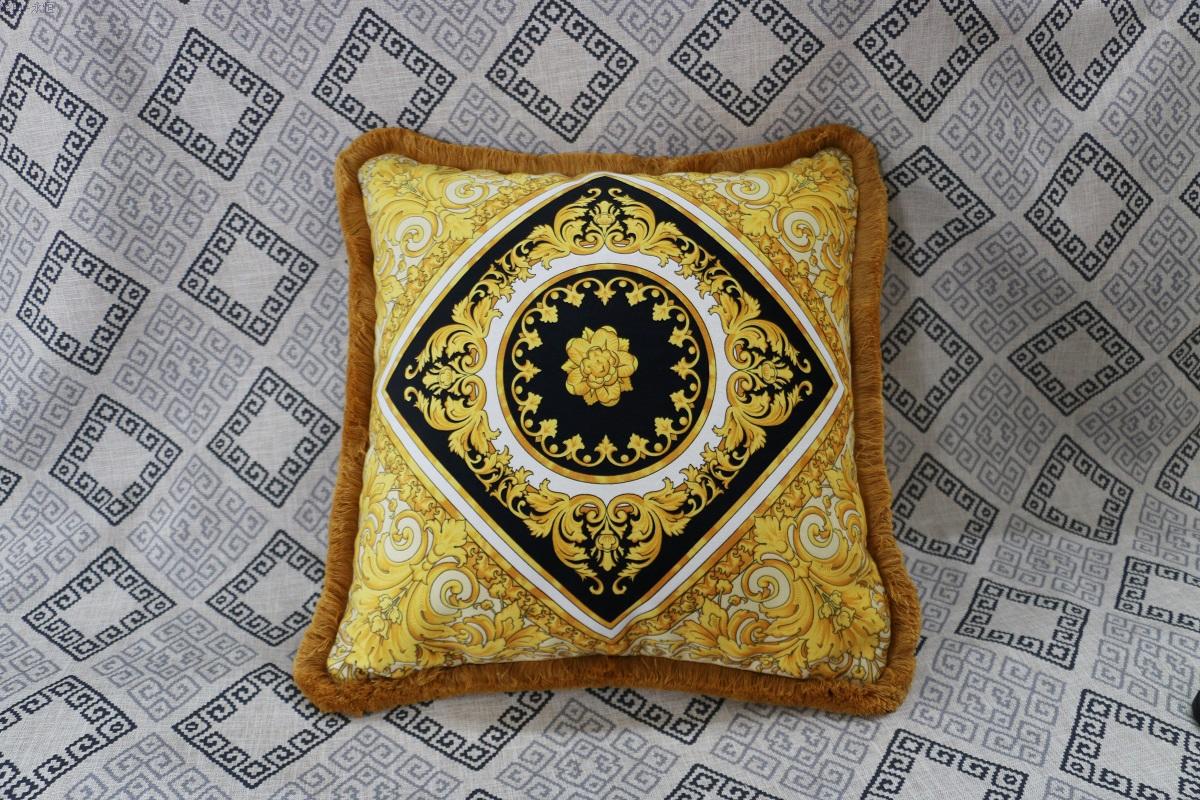 cdi阿卡迪亚欧式沙发抱枕奢华靠背巴洛克风午睡枕护腰靠垫定制