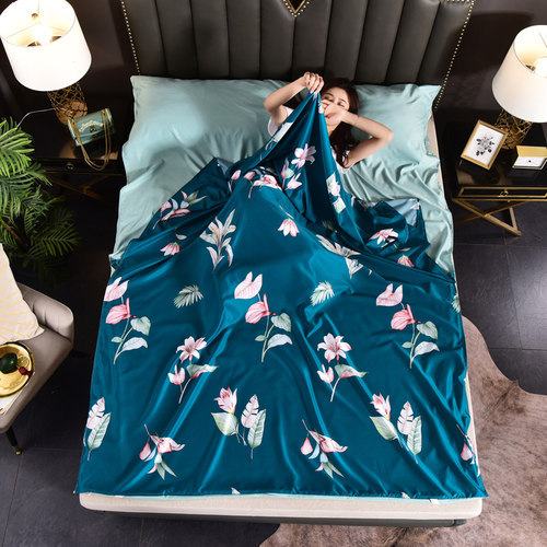 年新款冰丝隔脏睡袋  仿真丝酒店 宾馆 旅游隔脏 睡袋