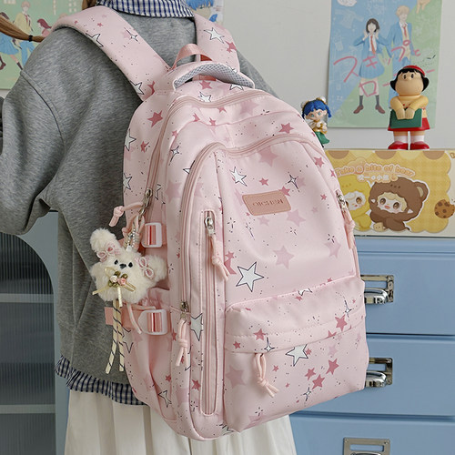 初中高颜值星星书包高中生大容量双肩包新款大学生背包潮流